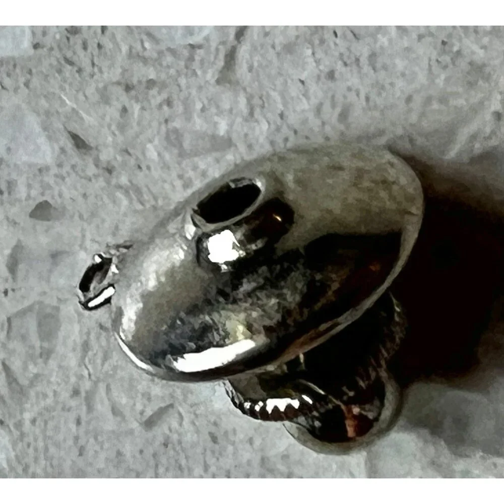 Sterling Silver Tie Tack With Turquoise Stone Floral Design Southwest - Picture 5 of 6